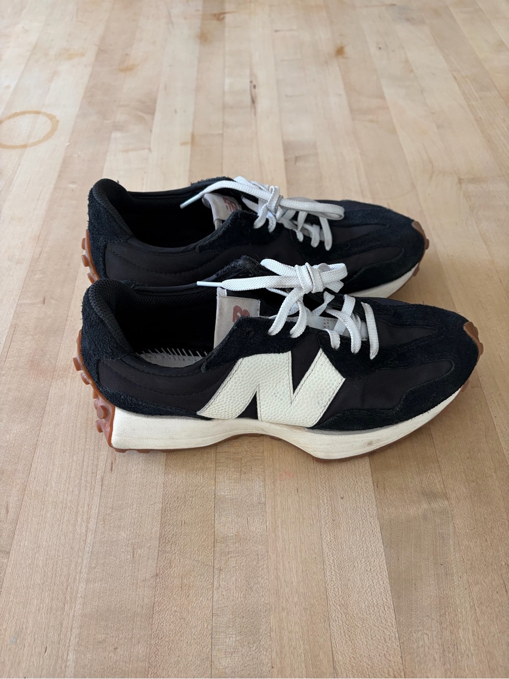 New Balance Black, White & Brown Retro Runner Sneakers